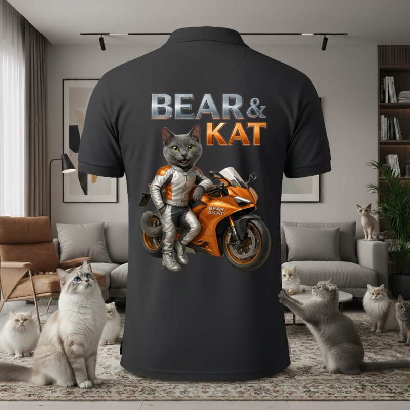Alternative view of (P5) 🐾 Polo Bear and Kat – Silver Rider Edition