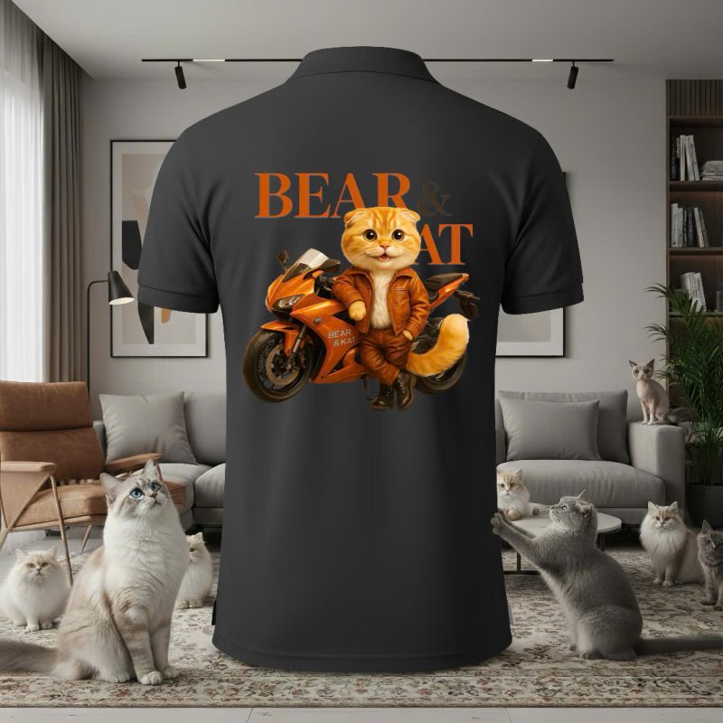 Alternative view of (P1)Polo Bear and Kat – Orange Rider Edition