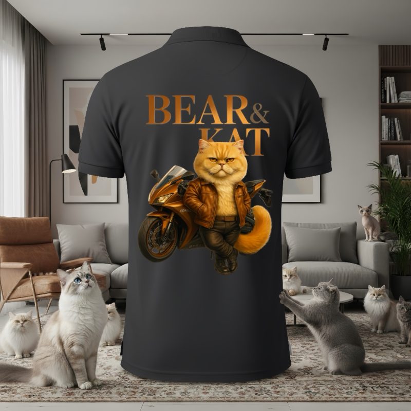 Alternative view of (P3)🐾 Polo Bear and Kat – Golden Persian Rider Edition